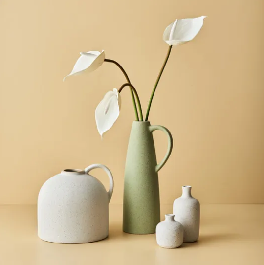 Ceramic Speckled Bud Vase Short